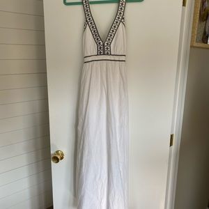 JCrew Cross Back Linen maxi dress